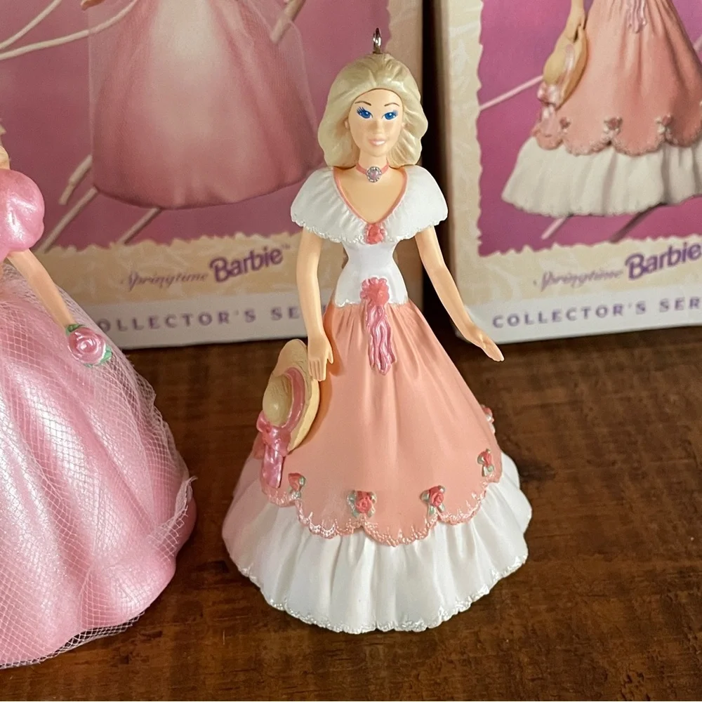 Lot of 3 Spring time Barbie Hallmark Keepsake Ornaments Collectors Series  95-97